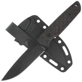 Spartan Blades Alala Knife Black Canvas Micarta, Black 1095 Cro-Van by Curtis Iovito (SBSL004BKBK)