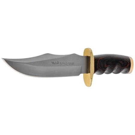 Muela Bufalo-17R Red Pakka Wood Knife, Satin X50CrMoV15