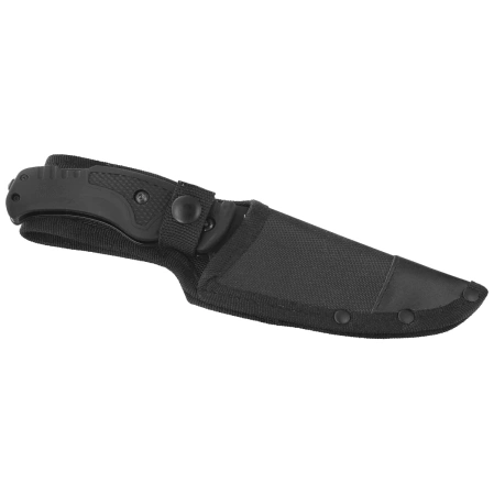 Martinez Albainox 2-in-1 Tactical Folding Knife, Black Rubberized Fiber, Black 3Cr13MoV (32316)