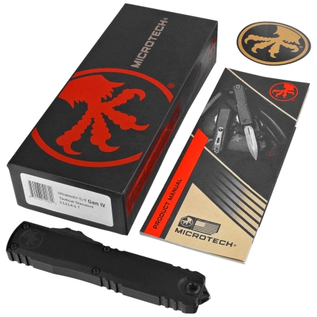 Microtech Ultratech Gen IV S/E OTF Knife Black Aluminum, Tactical M390MK by Tony Marfione (11214-1T)