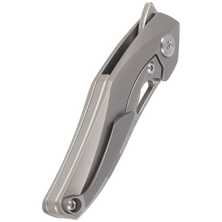 Bestech The Reticulan Neck Knife Grey Titanium, Damascus by Elijah Isham (BT1810G)