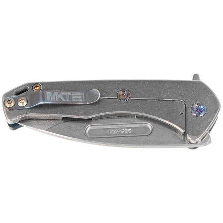 Medford Knife Praetorian Swift FL Flipper Tumbled Blade, Blue Handle, Flamed HW/Clip, S45VN (MKFF2064TD-44TM-TFCF-Q4)