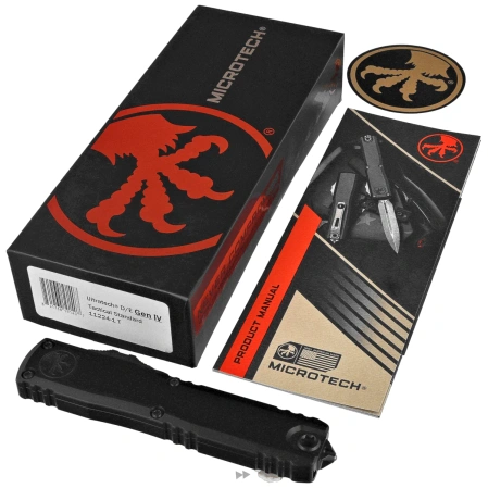 Microtech Ultratech Gen IV D/E OTF Knife Black Aluminum, Tactical M390MK by Tony Marfione (11224-1T)