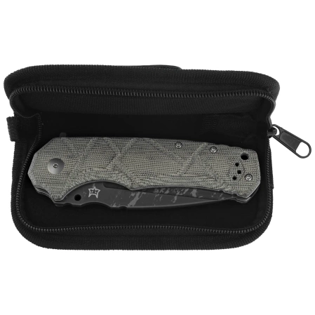 Nóż składany Fox Uro OD Green Canvas Micarta, Acid Washed Niolox by Wander Tactical (FX-557)