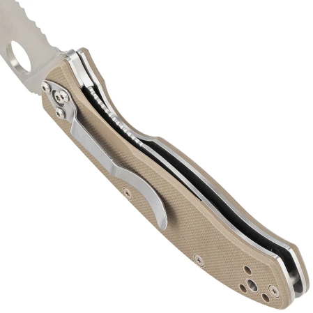 Spyderco Tenacious Brown G10, Satin CPM-M4 by Eric Glesser Knife (C122GBNM4PS)