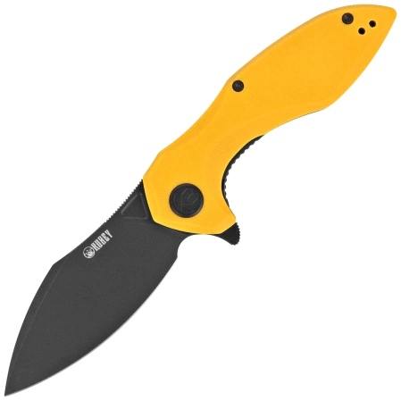 Kubey Nobel Knife Yellow G10, Blackwashed 14C26N (KU236N)