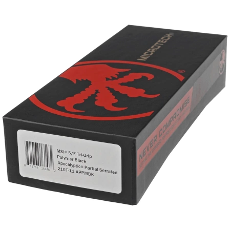 Microtech MSI S/E Ram-Lok Black Tri-Grip Polymer, Apocalyptic P/S M390MK by Tony Marfione (210T-11APPMBK)