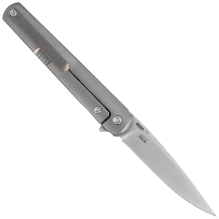 Nóż składany MKM Flame Light Drop Point Green Canvas Micarta / Titanium, Bead Blasted M390 by Michael Zieba (MK FL01-GCT)