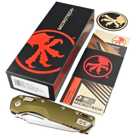 Microtech MSI S/E Fluted OD Green Aluminium, Stonewashed M390MK by Tony Marfione (210-10FLOD)