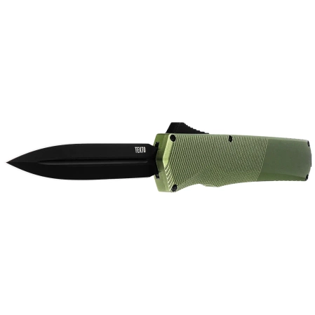 Tekto A5 Spry D/E OD Green Aluminum OTF Knife, Black CPM S35VN
