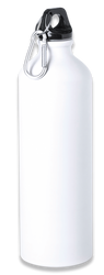 Barbaric Sports Bottle with Snap Hook Aluminum 800 ml - White Matte (40071)