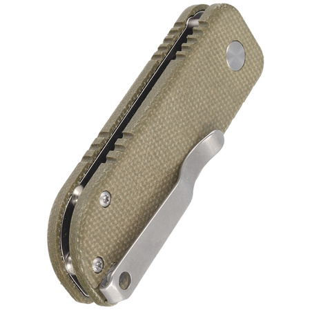 BlackFox NU-Bowie Green Micarta, Coarse Stone Washed D2 by Keanu Alfaro (BF-758-MI)