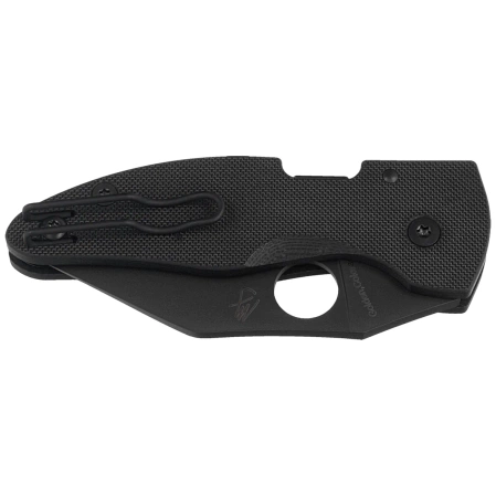 Spyderco MicroJimbo Black G10, Black DLC Plain CPM S30V Knife by Michael Janich (C264GPBK)