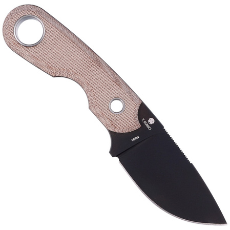Viper Knife Berus1 Natural Canvas Micarta, PVD by Rumici (VT4012DCN)