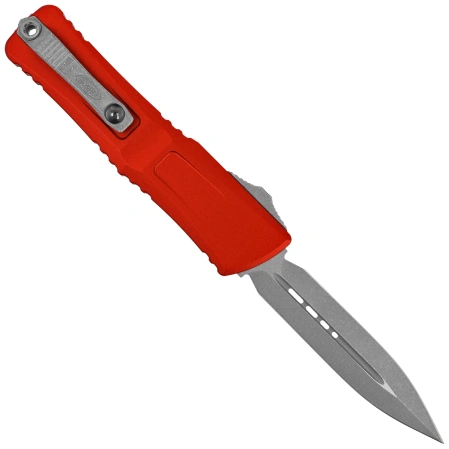 Nóż automatyczny OTF Microtech Combat Troodon Gen III D/E Red Aluminium, Apocalyptic M390MK by Tony Marfione (1142-10APRD)