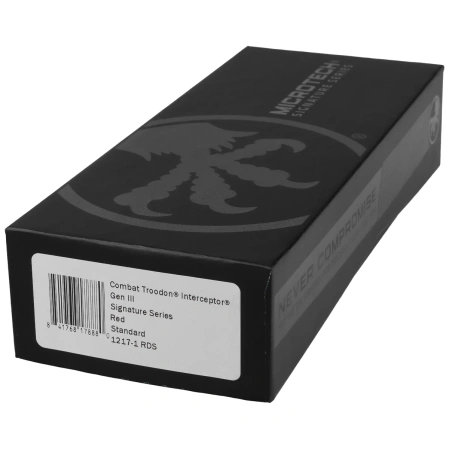 Nóż automatyczny OTF Microtech Combat Troodon Gen III Interceptor Signature Red Aluminum, Black M390MK by Tony Marfione (1217-1RDS)