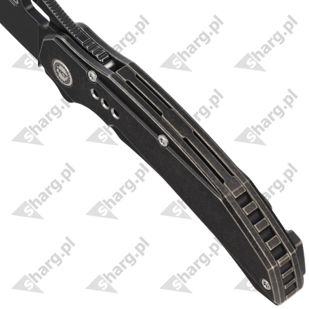 Bestech Exploit Black Stonewashed Titanium, Black Stonewashed S35VN by Todd Knife and Tool (BT2005C)