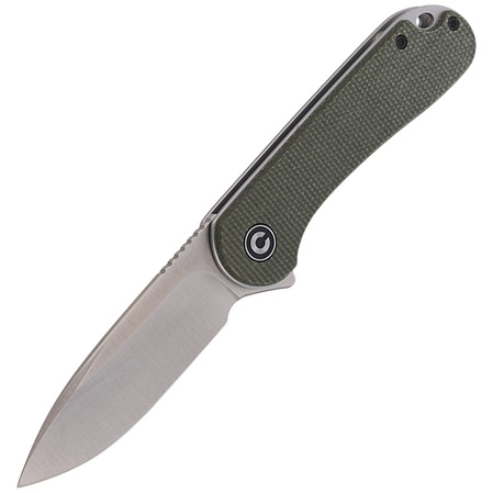 CIVIVI Knife Elementum Flipper Dark Green Micarta, Satin Finish (C907T)