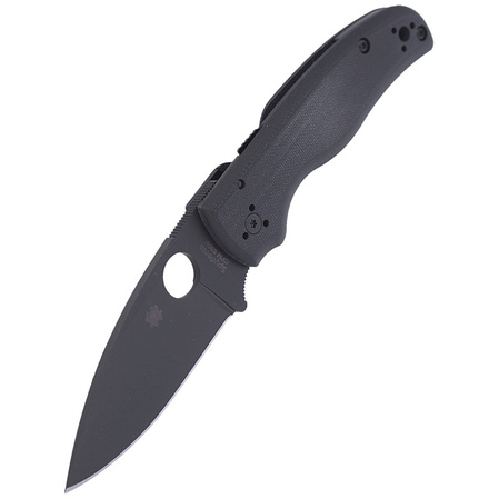 Spyderco Shaman Knife Black G10, Black DLC CPM S30V by Sal Glesser (C229GPBK)