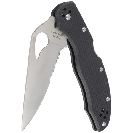 Nóż składany Spyderco Byrd Harrier 2 Black G-10, Combo Edge 8Cr13MoV (BY01GPS2)