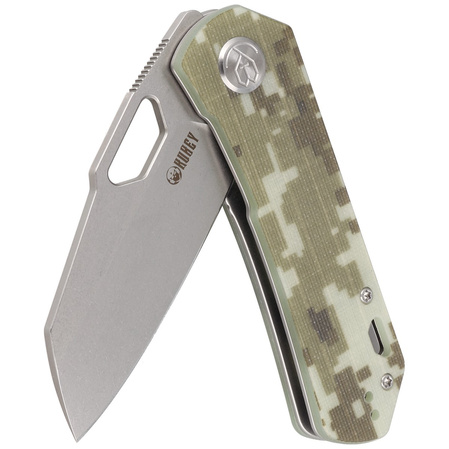 Kubey Knife Duroc Camo G10, Bead Blasted AUS-10 by Colin Maisonpierre (KU332J)