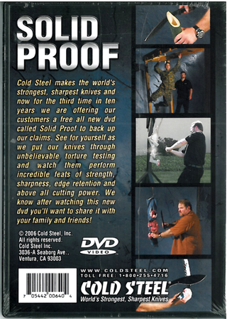 Cold Steel Solid Proof DVD
