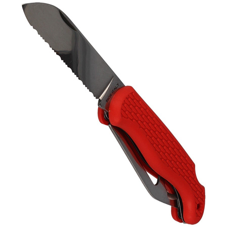 MAC Coltellerie Boat 2 Sailing Knife Red PP/TPE, Satin W 1.4034 (MC BOT2.R)