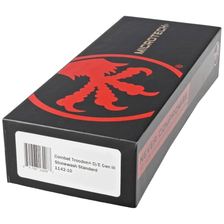 Nóż automatyczny OTF Microtech Combat Troodon Gen III D/E Black Aluminium, Stonewashed M390MK by Tony Marfione (1142-10)