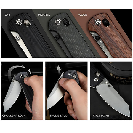 Nóż składany Civivi Yonder Guibourtia Wood, Damascus by Zac Whitmore (C23073B-DS1)