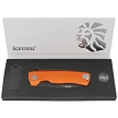 LionSteel ROK Knife Orange Aluminum, Black M390 by Molletta (ROK A OB)