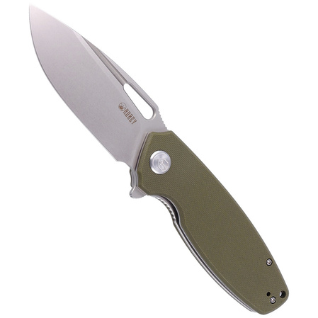 Nóż składany Kubey Tityus Green G10, Bead Blasted D2 (KU322B)