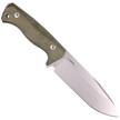 LionSteel Knife Green Canvas Micarta, Satin CPM 3V by Molletta (T6 3V CVG)