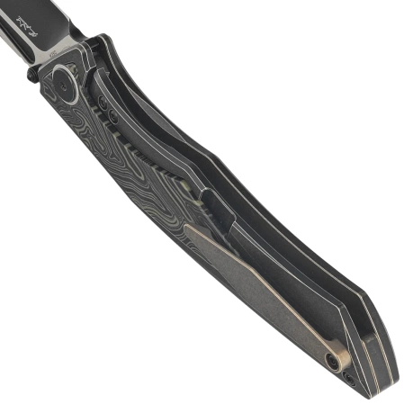 Bestech Togatta Knife Bronze Titanium/Black-Green G10, Black Stonewashed/Satin M390 by Koens Craft (BT2102E)