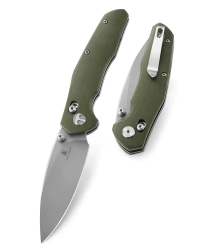 Nóż składany Bestechman Ronan OD Green G10, Stonewashed 14C28N (BMK02E)
