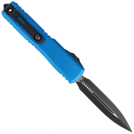 Nóż automatyczny OTF Microtech Ultratech Gen IV D/E Blue Aluminium, Black M390MK by Tony Marfione (11224-1BL)