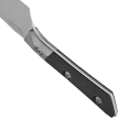 Microtech Santoku 4.2'' Kitchen Knife Titanium  Bolster/Black G10, Stonewashed M390MK (3300B-10BK)
