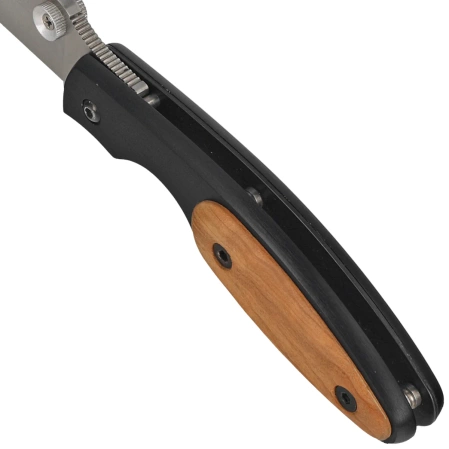 Muela KMC-7OL Black Aluminum/Olive Wood, Satin 440C Knife