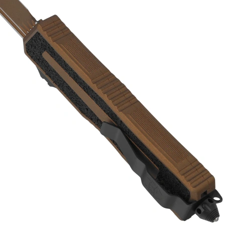 Microtech Scarab II Gen III S/E OTF Knife Cerakote Burnt Bronze Aluminum, Cerakote Burnt Bronze M390MK by Tony Marfione (1278-1UB-C19Z4)