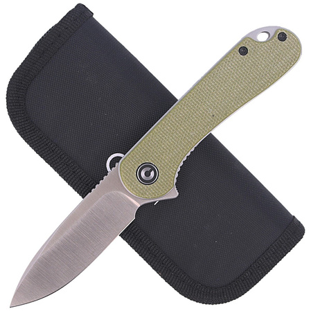 CIVIVI Knife Elementum Flipper Olive Micarta, Satin Finish (C907S)