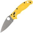 Spyderco Manix 2 Lightweight Salt Knife Yellow FRN, Satin MagnaCut by Eric Glesser (C101PYL2)