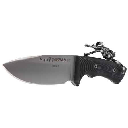 Muela Knife Full Tang Black Canvas Micarta, Satin 1.4116 CRYO-T (GAVILAN M)