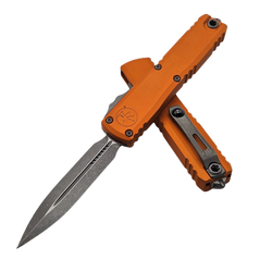 Microtech Ultratech Gen IV D/E OTF Knife Tequila Sunrise Aluminum, Apocalyptic M390MK by Tony Marfione (11224-10APTE)