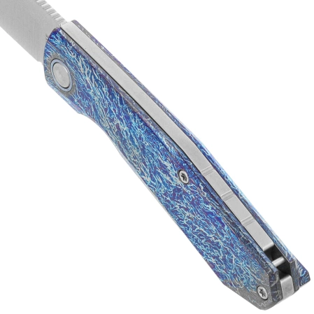 Nóż składany Remette Squirrel Lightning Titanium, Manual Fine Grinding Satin M390 (RTDP-V)
