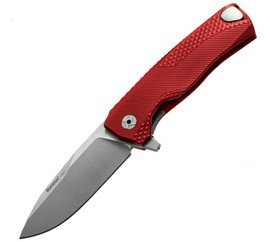 LionSteel ROK Knife Red Aluminum, Satin M390 by Molletta (ROK A RS)