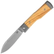 Fox Gunstock Pocket Knife Olive Wood/Titanium, Satin M390 (FX-558 OL)