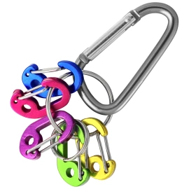 Martinez Albainox Silver Aluminum Carabiner Set (16249-SI)