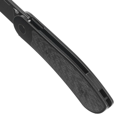 Bestech Vestige Knife Black Titanium/Carbon Fiber, Black Stonewashed MagnaCut by Justin Lundquist (BT2411D)