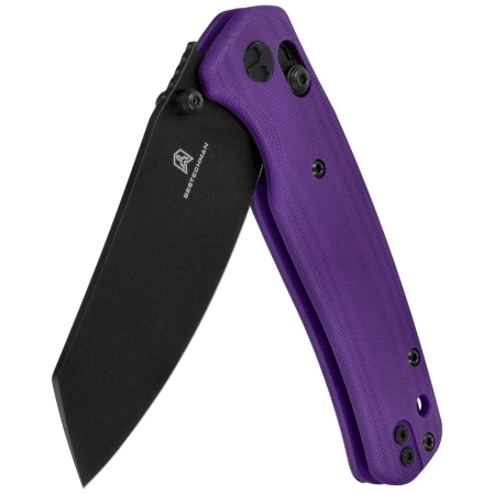 Bestechman Cicada's Wing Knife Purple G10, Black 10Cr15MoV (BMK06B)