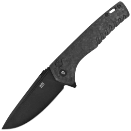 Tekto F3 Charlie Knife Forged Carbon, Black HW, Black D2