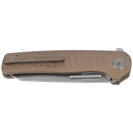 Kubey KB Knives Steelhead Bronze Titanium, Satin M390 by Mark Perez (KB315D)